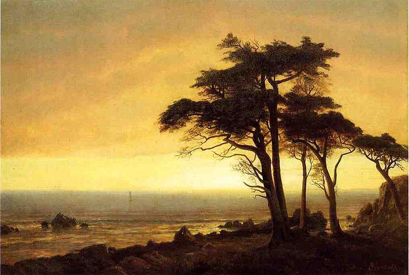 Albert Bierstadt The Sunset at Monterey Bay China oil painting art